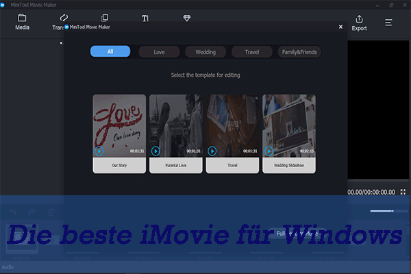 [2025] Die besten 6 iMovie-Alternativen - iMovie für Windows